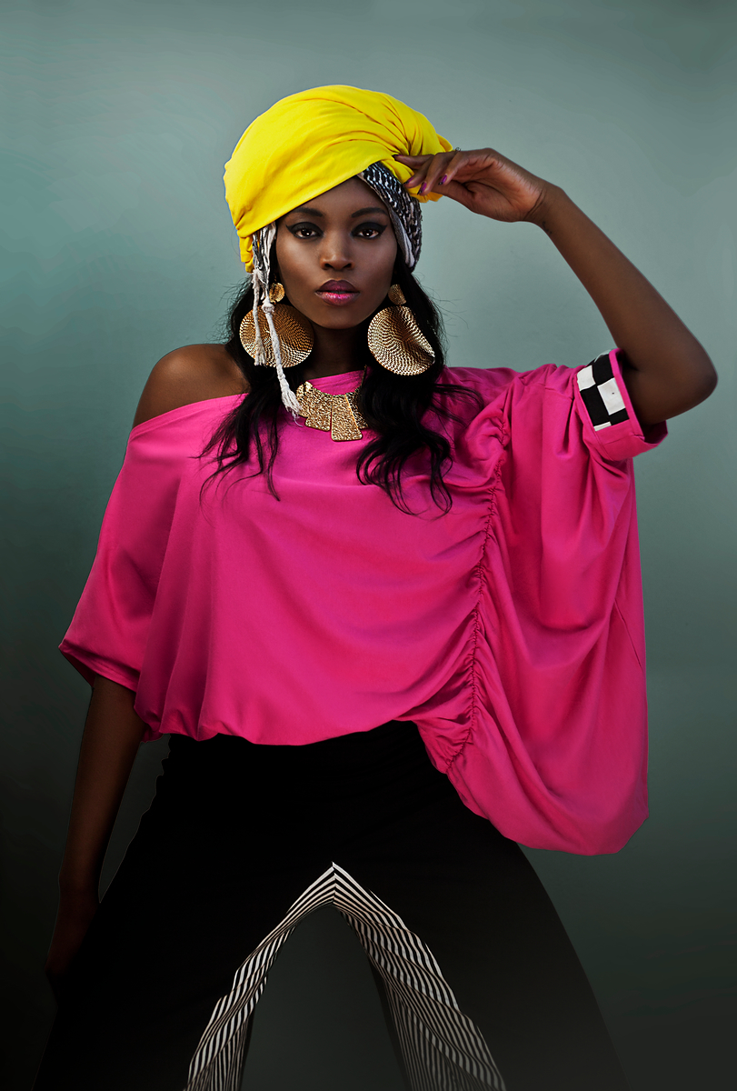 Fashion Portrait with Dramatic Lighting